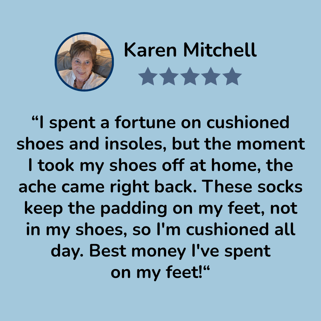 PadBack Cushion Socks Feel the Relief From Your Very First Step!